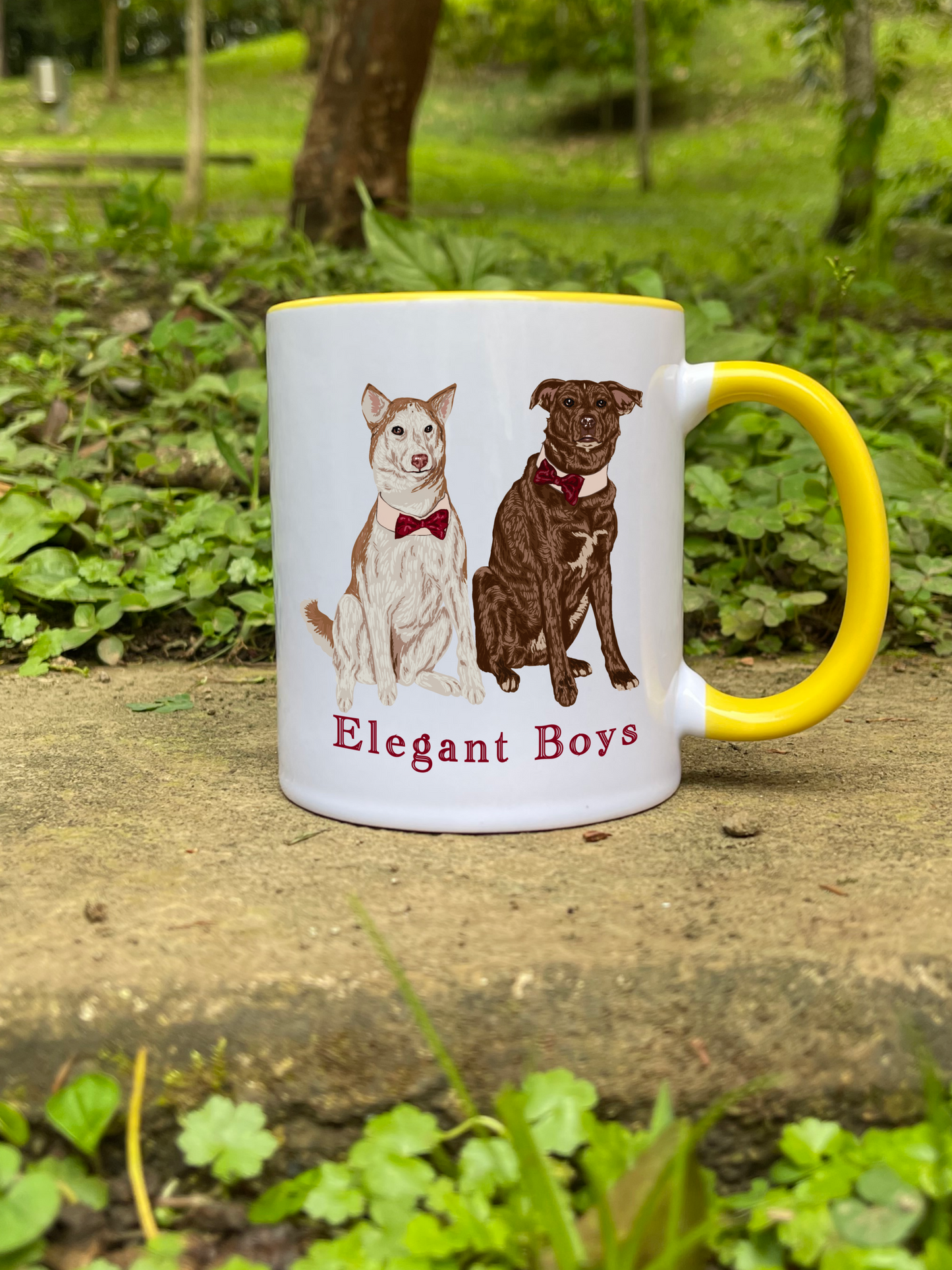 Mug Cerámica Borde de Color - Diseño Personalizado
