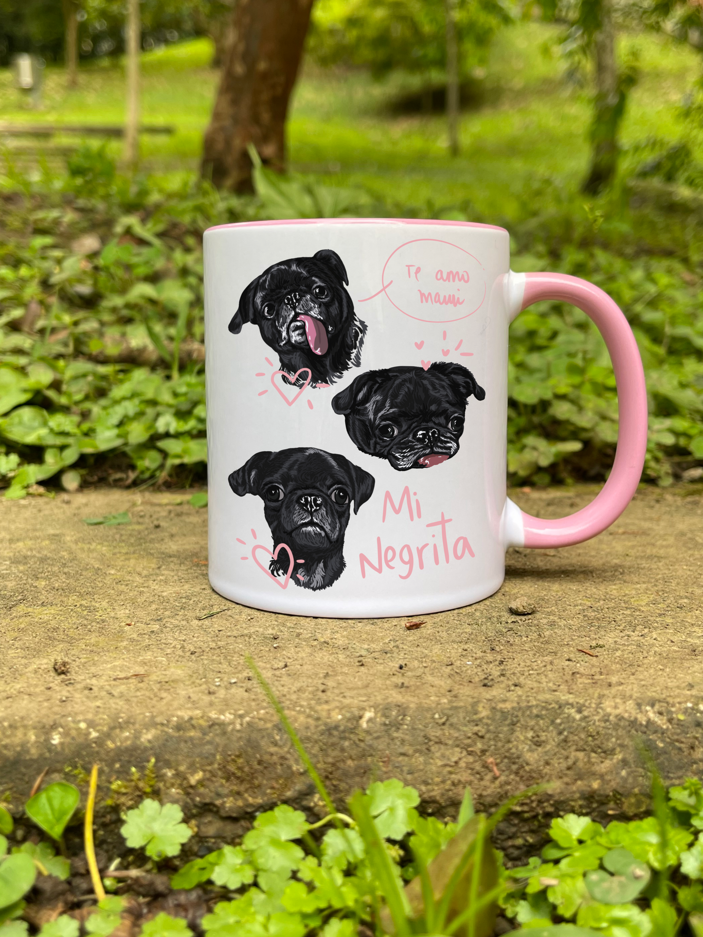 Mug Cerámica Borde de Color - Diseño Personalizado
