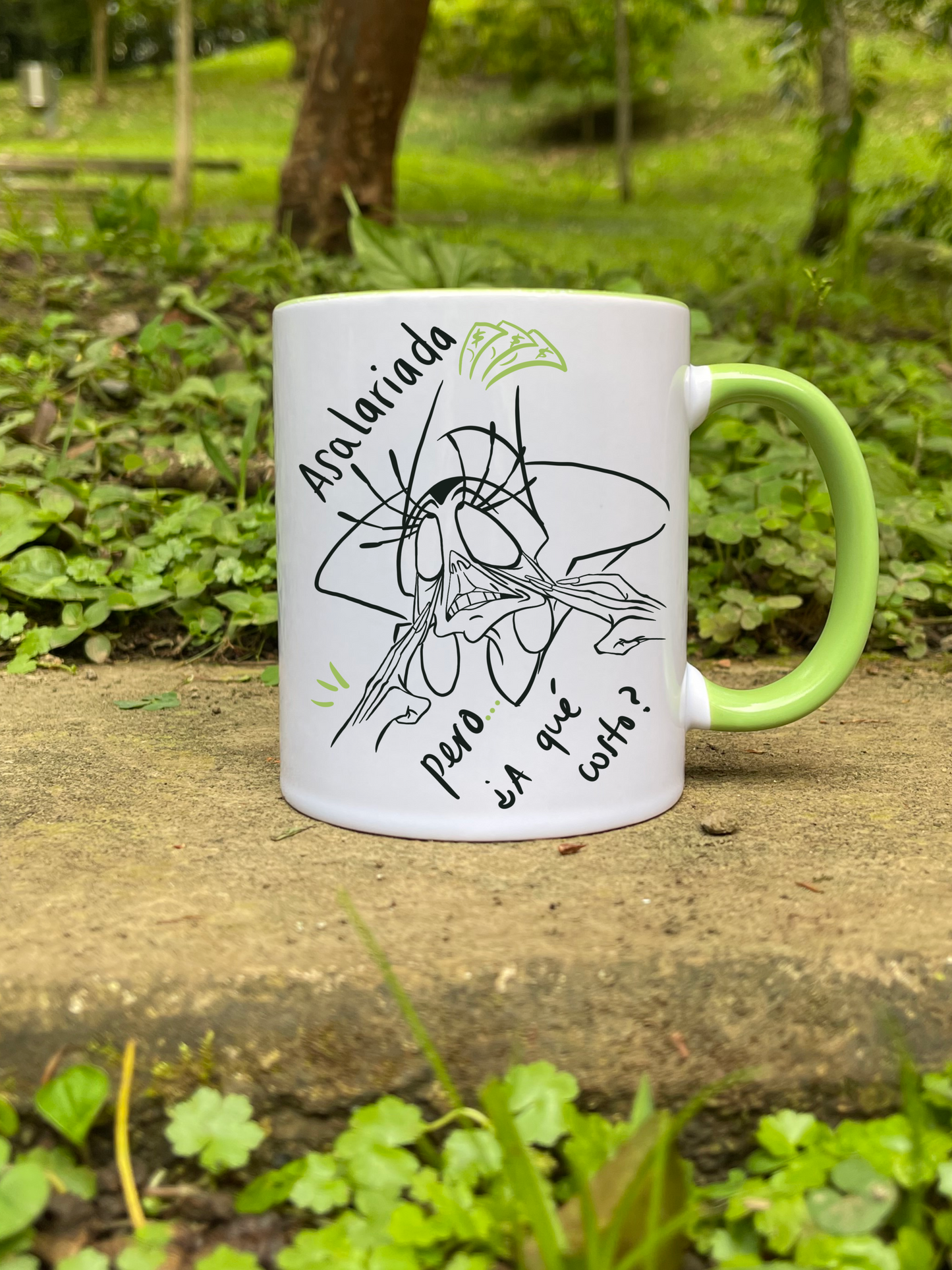 Mug Cerámica Borde de Color - Diseño Personalizado
