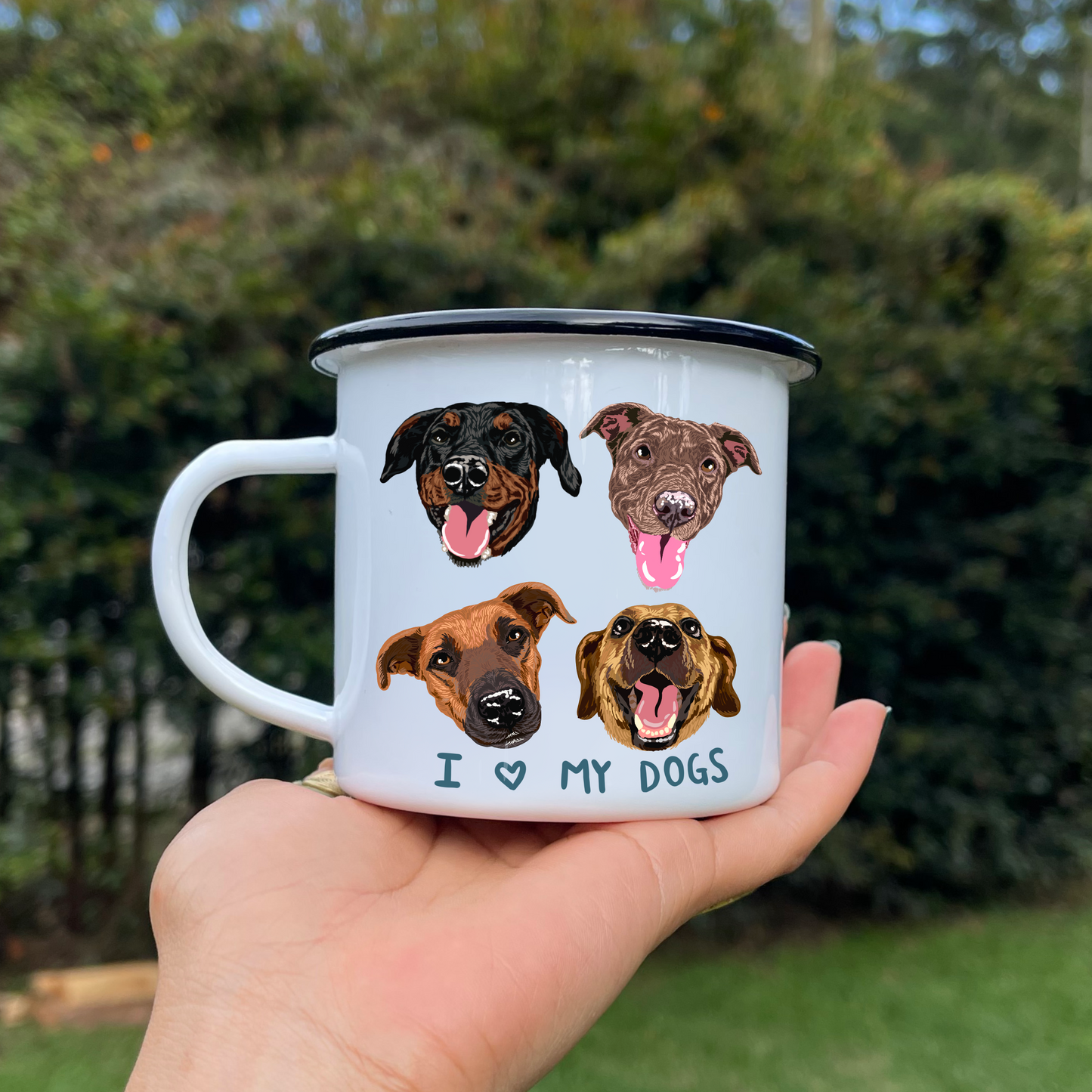 Mug Personalizado Animal x4