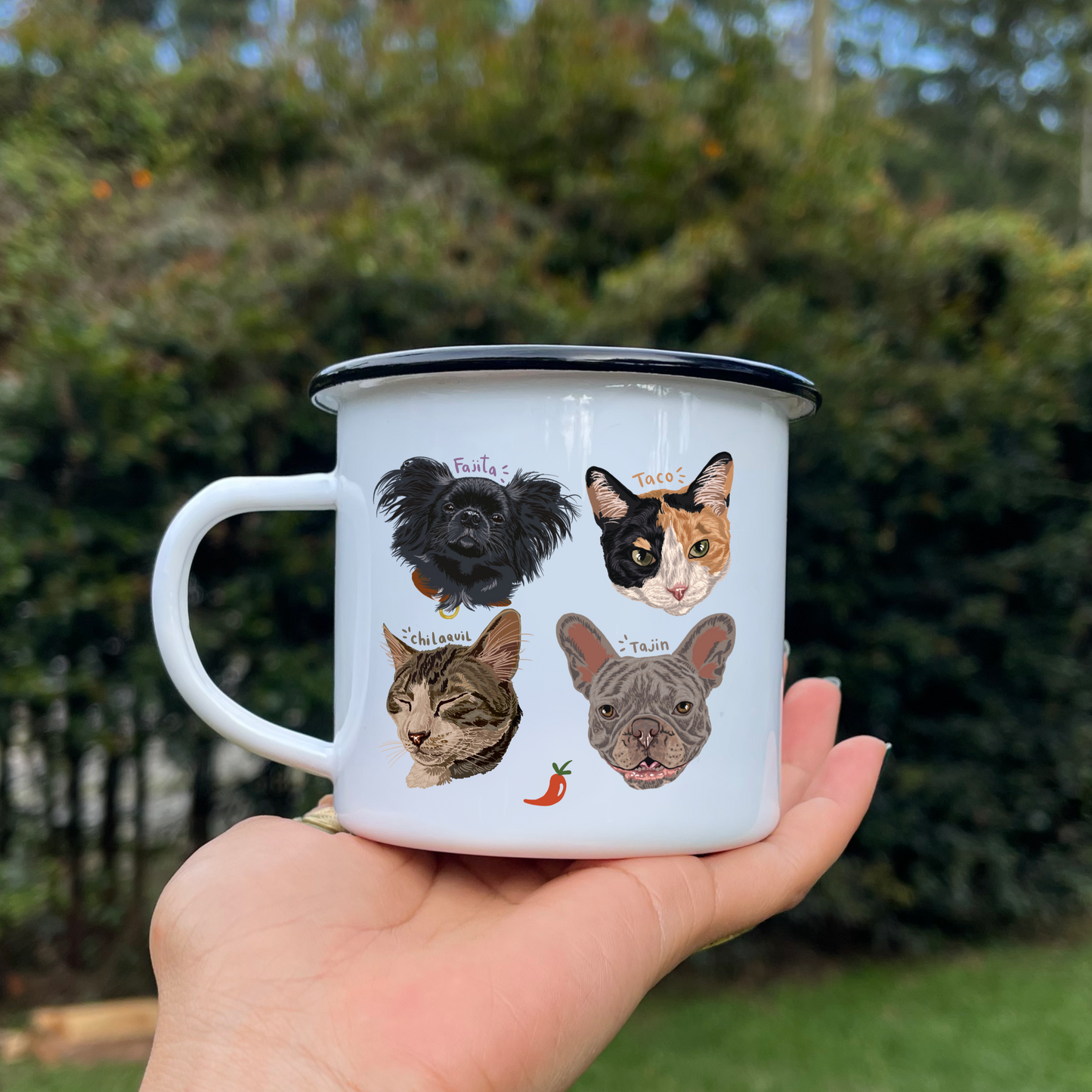 Mug Personalizado Animal x4